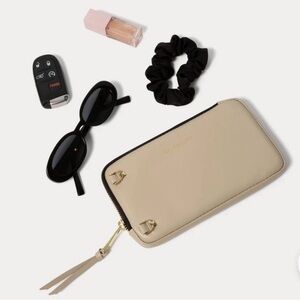 Bandolier Expanded Zip Pouch with Gold Hardware